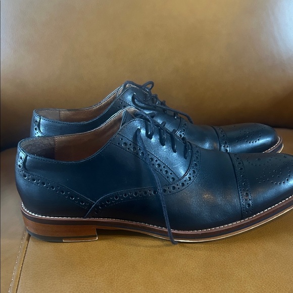Johnston & Murphy Black Leather Brogue Derby Dress Shoes Men’s Size 9.5M main image 8
